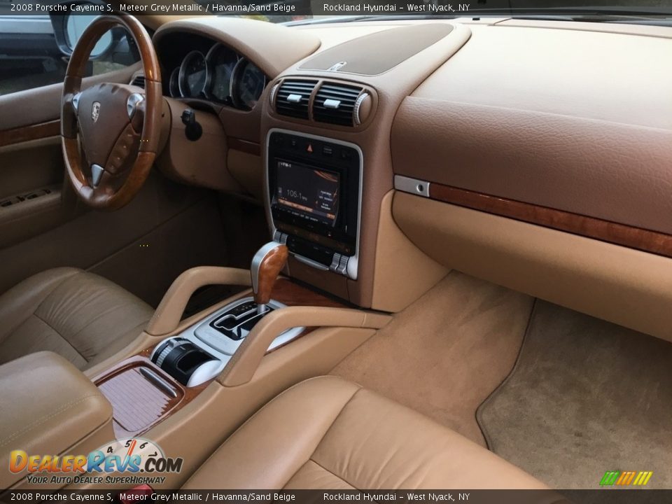 2008 Porsche Cayenne S Meteor Grey Metallic / Havanna/Sand Beige Photo #25