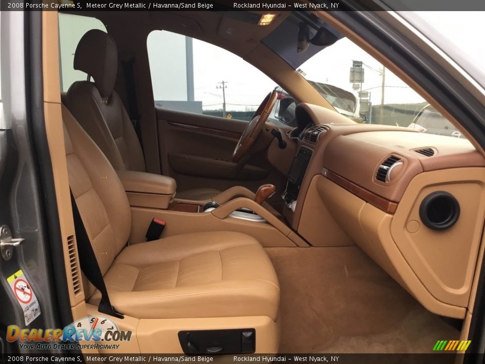2008 Porsche Cayenne S Meteor Grey Metallic / Havanna/Sand Beige Photo #26