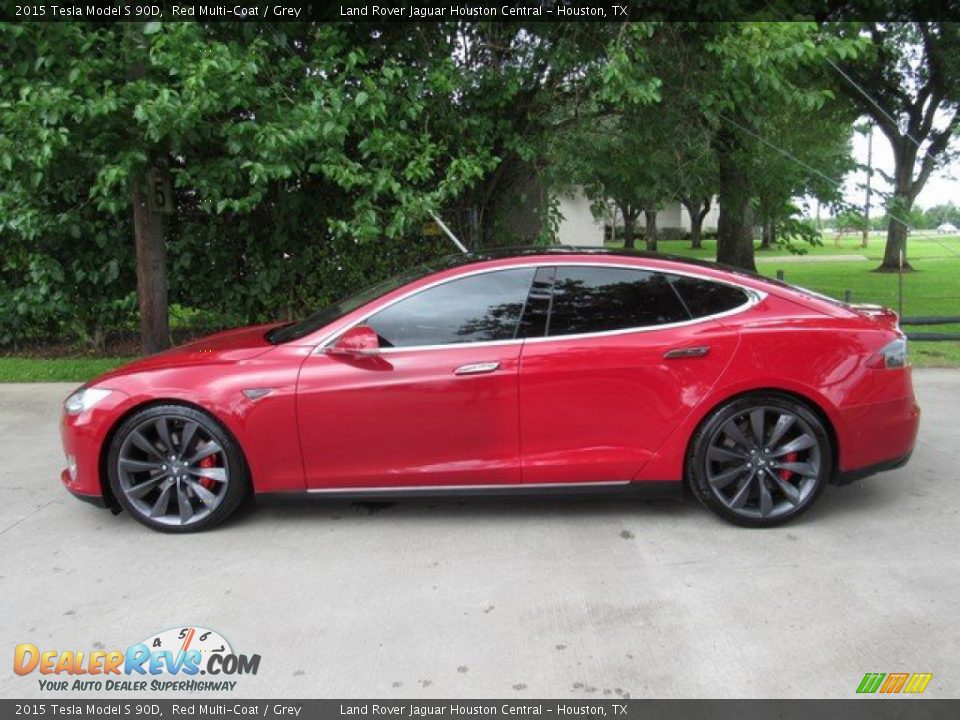 Red Multi-Coat 2015 Tesla Model S 90D Photo #8
