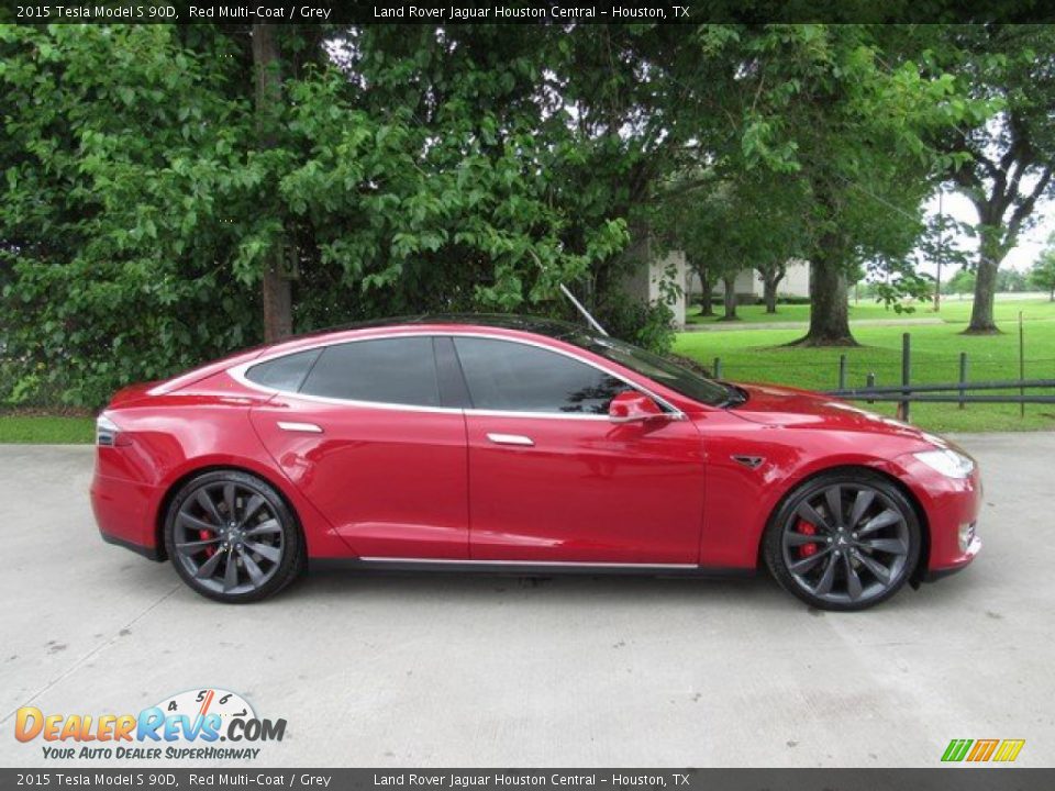 Red Multi-Coat 2015 Tesla Model S 90D Photo #11
