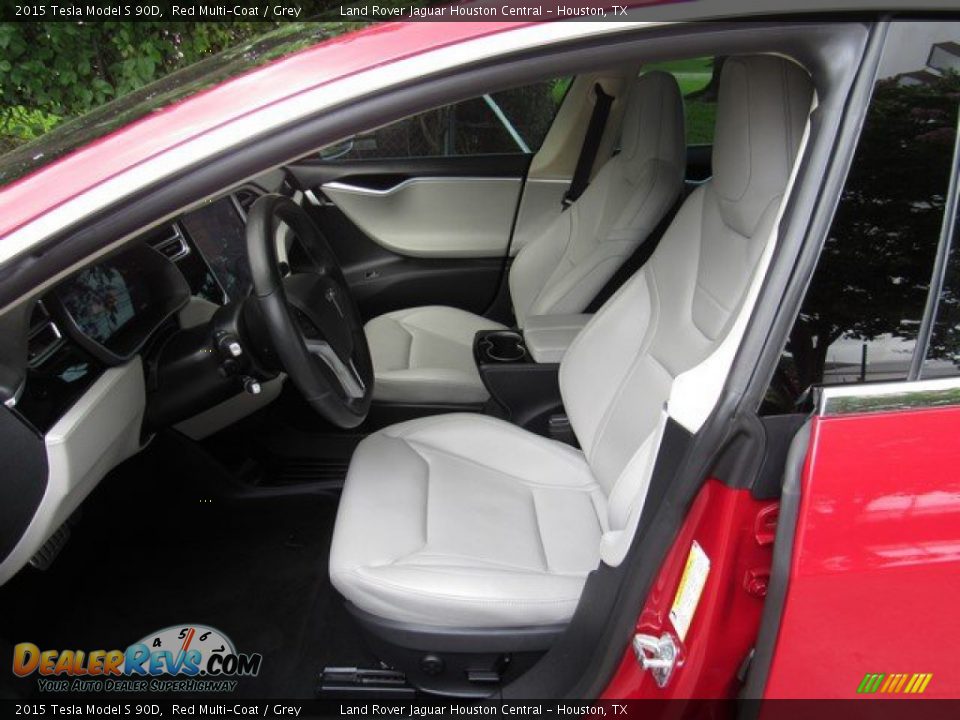 Front Seat of 2015 Tesla Model S 90D Photo #14