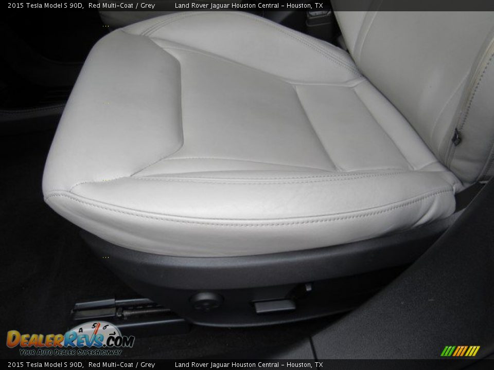 2015 Tesla Model S 90D Red Multi-Coat / Grey Photo #26