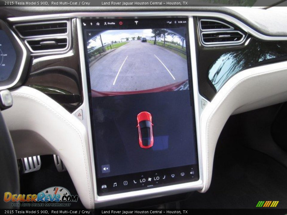 2015 Tesla Model S 90D Red Multi-Coat / Grey Photo #31