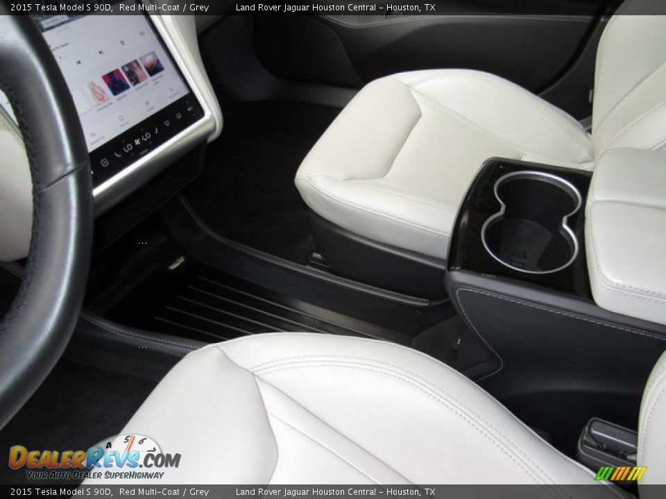 2015 Tesla Model S 90D Red Multi-Coat / Grey Photo #32