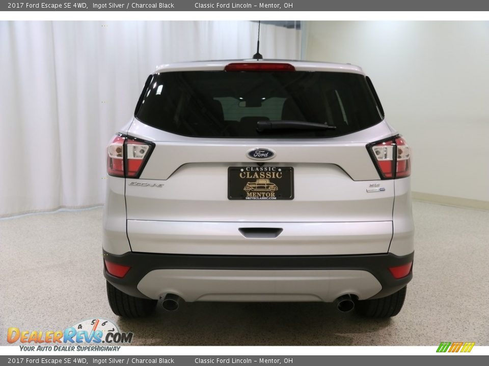 2017 Ford Escape SE 4WD Ingot Silver / Charcoal Black Photo #16