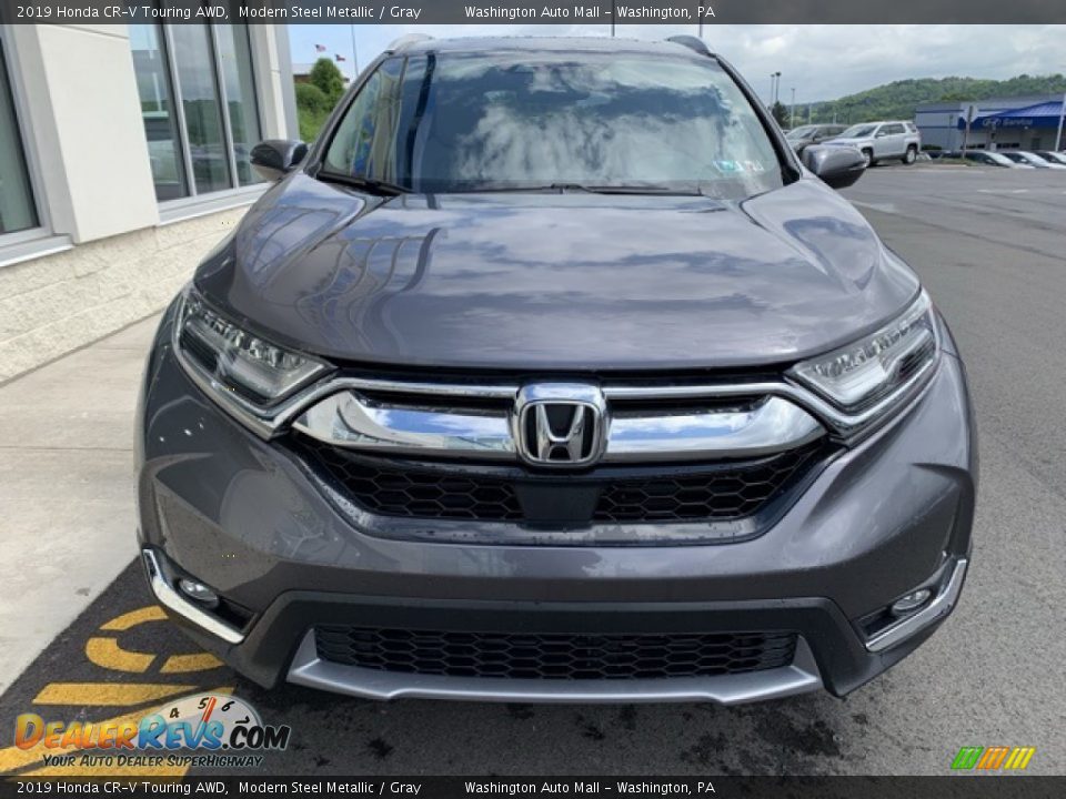 2019 Honda CR-V Touring AWD Modern Steel Metallic / Gray Photo #3