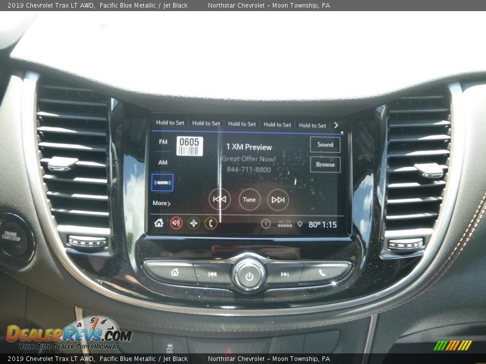 2019 Chevrolet Trax LT AWD Pacific Blue Metallic / Jet Black Photo #16