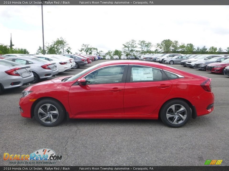 2019 Honda Civic LX Sedan Rallye Red / Black Photo #2