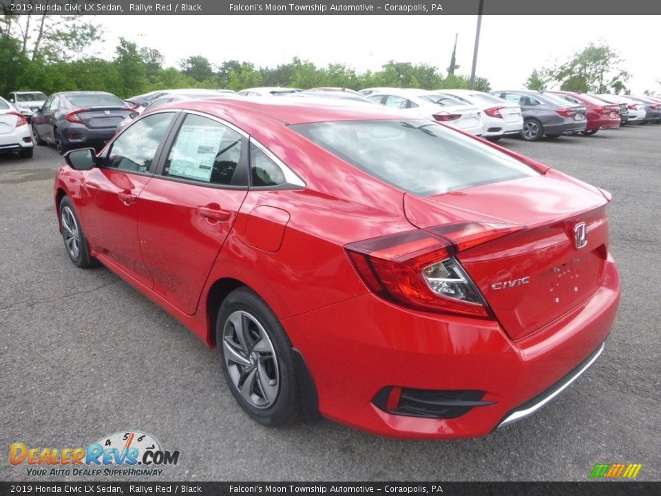 2019 Honda Civic LX Sedan Rallye Red / Black Photo #3