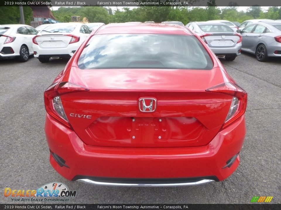 2019 Honda Civic LX Sedan Rallye Red / Black Photo #4