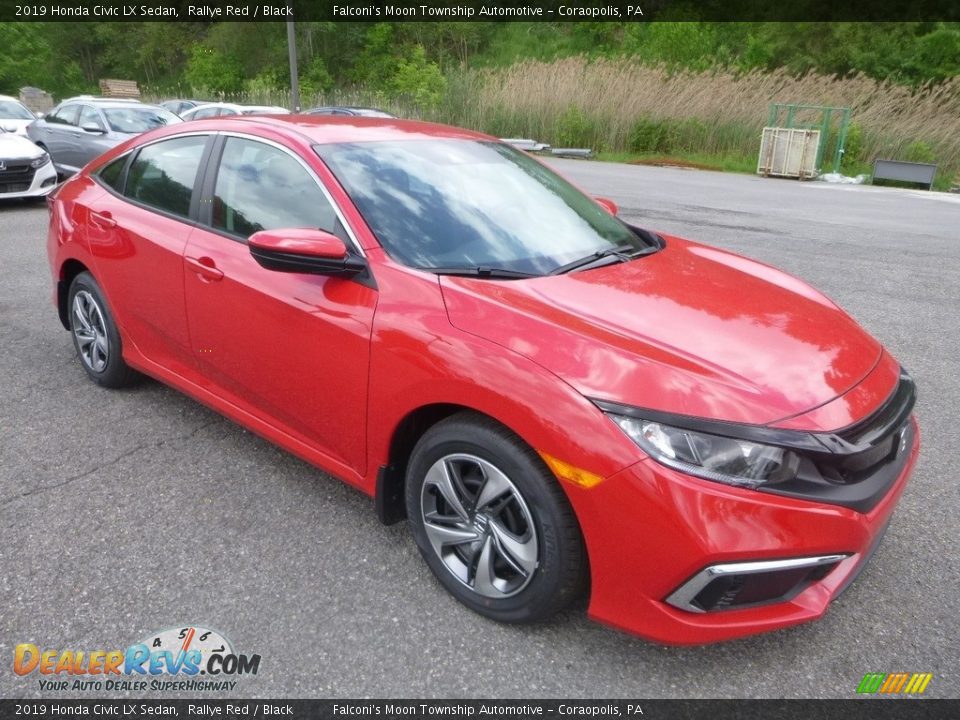 2019 Honda Civic LX Sedan Rallye Red / Black Photo #6