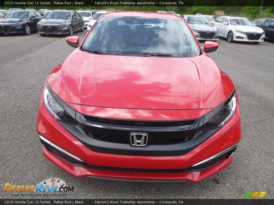 2019 Honda Civic LX Sedan Rallye Red / Black Photo #7