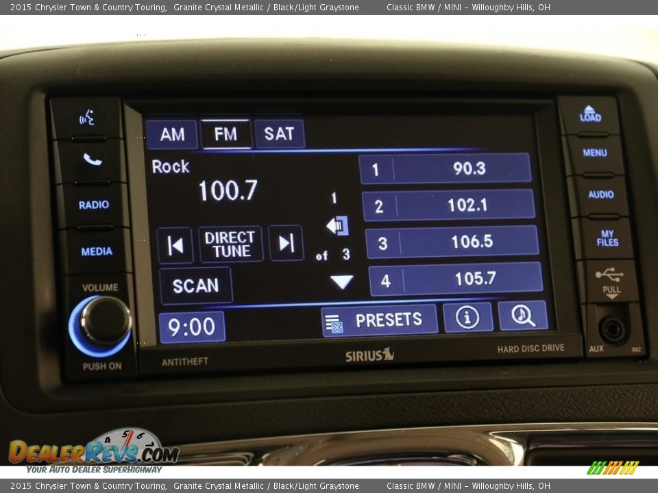 2015 Chrysler Town & Country Touring Granite Crystal Metallic / Black/Light Graystone Photo #10