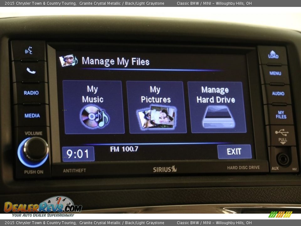 2015 Chrysler Town & Country Touring Granite Crystal Metallic / Black/Light Graystone Photo #12