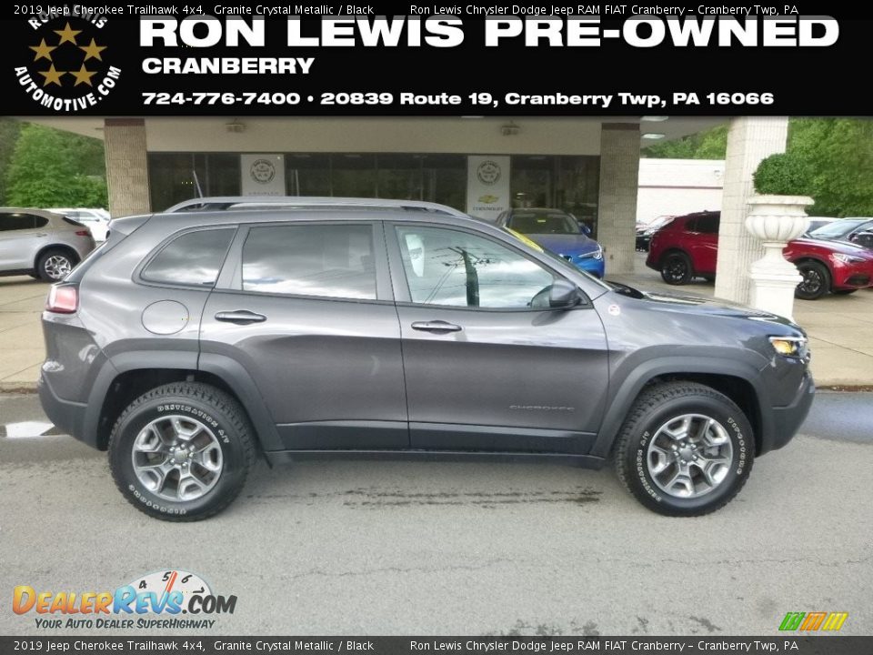 2019 Jeep Cherokee Trailhawk 4x4 Granite Crystal Metallic / Black Photo #1