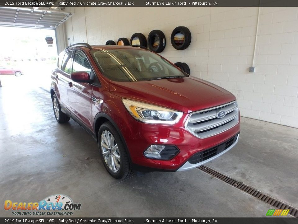 2019 Ford Escape SEL 4WD Ruby Red / Chromite Gray/Charcoal Black Photo #1