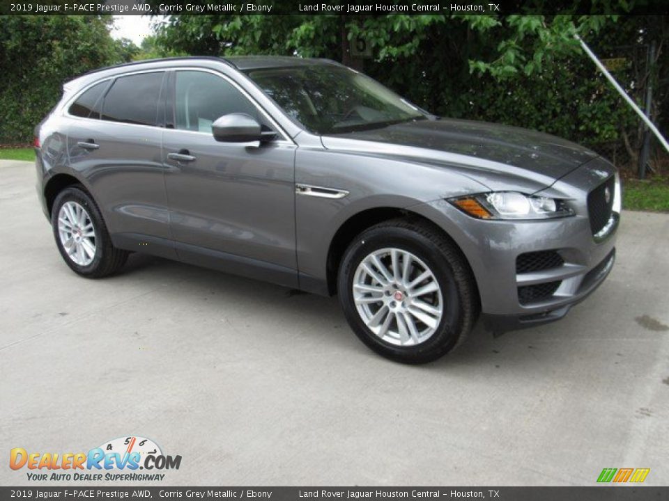 2019 Jaguar F-PACE Prestige AWD Corris Grey Metallic / Ebony Photo #1