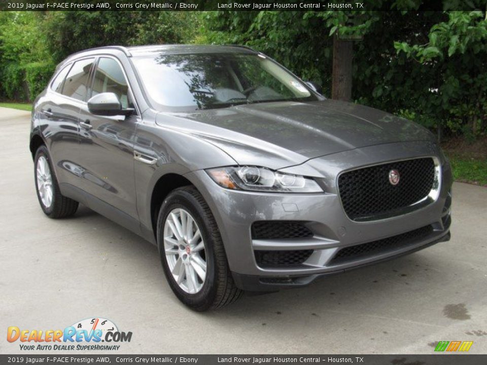 2019 Jaguar F-PACE Prestige AWD Corris Grey Metallic / Ebony Photo #2