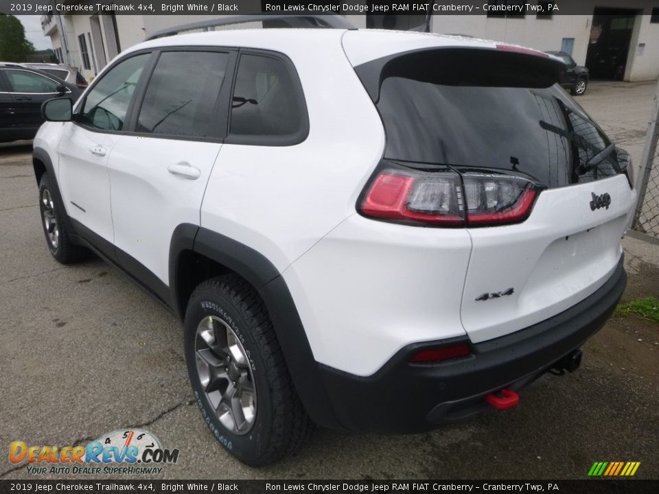 2019 Jeep Cherokee Trailhawk 4x4 Bright White / Black Photo #3