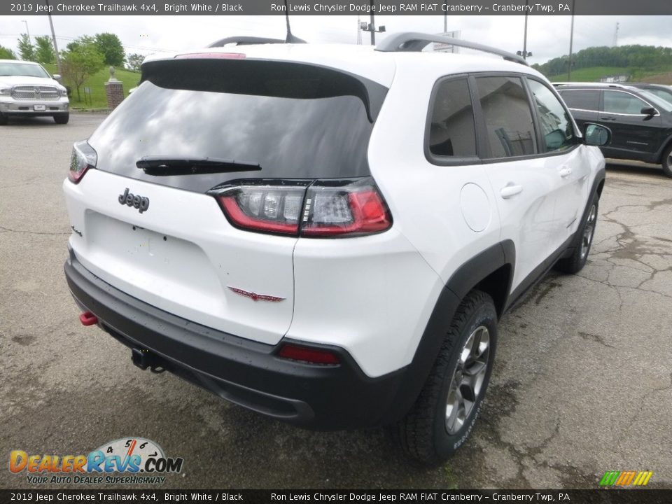 2019 Jeep Cherokee Trailhawk 4x4 Bright White / Black Photo #5