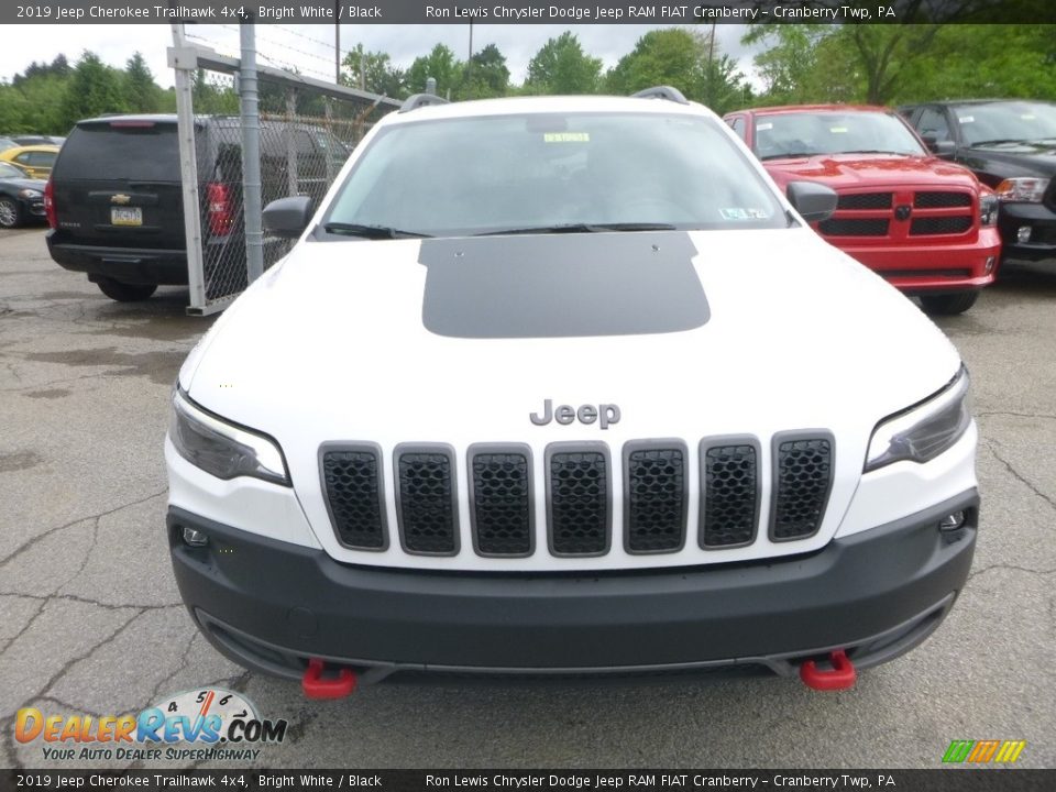 2019 Jeep Cherokee Trailhawk 4x4 Bright White / Black Photo #8
