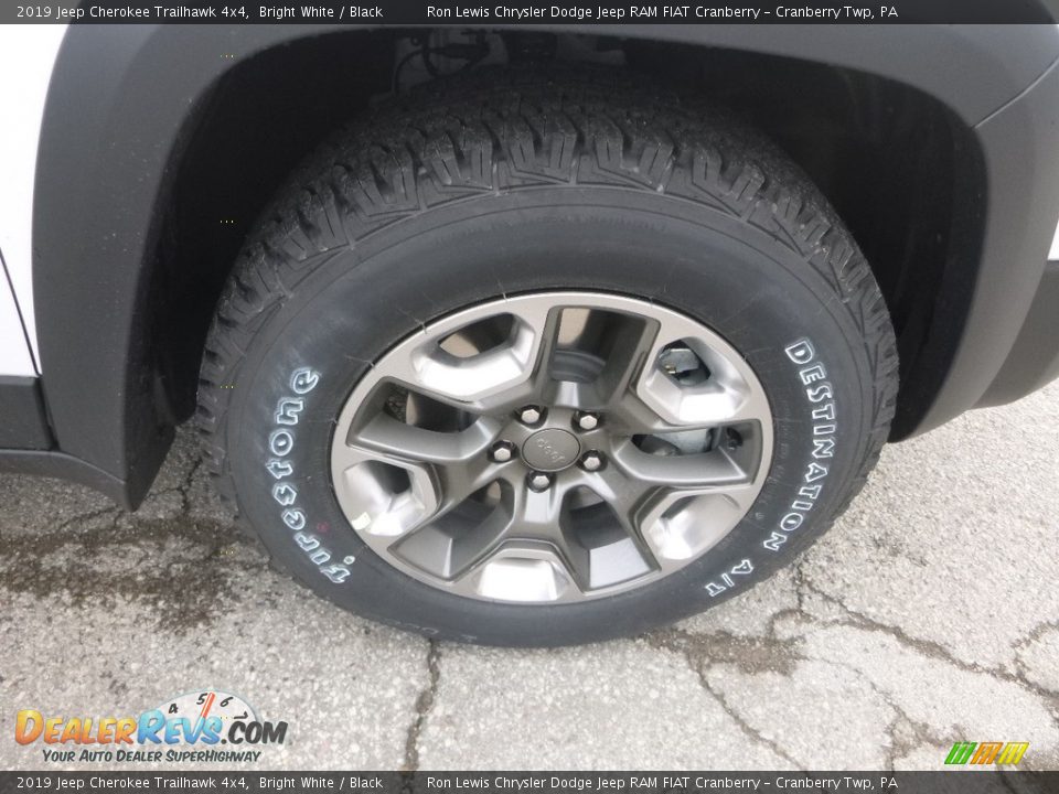 2019 Jeep Cherokee Trailhawk 4x4 Bright White / Black Photo #9