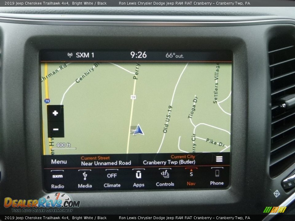 2019 Jeep Cherokee Trailhawk 4x4 Bright White / Black Photo #18