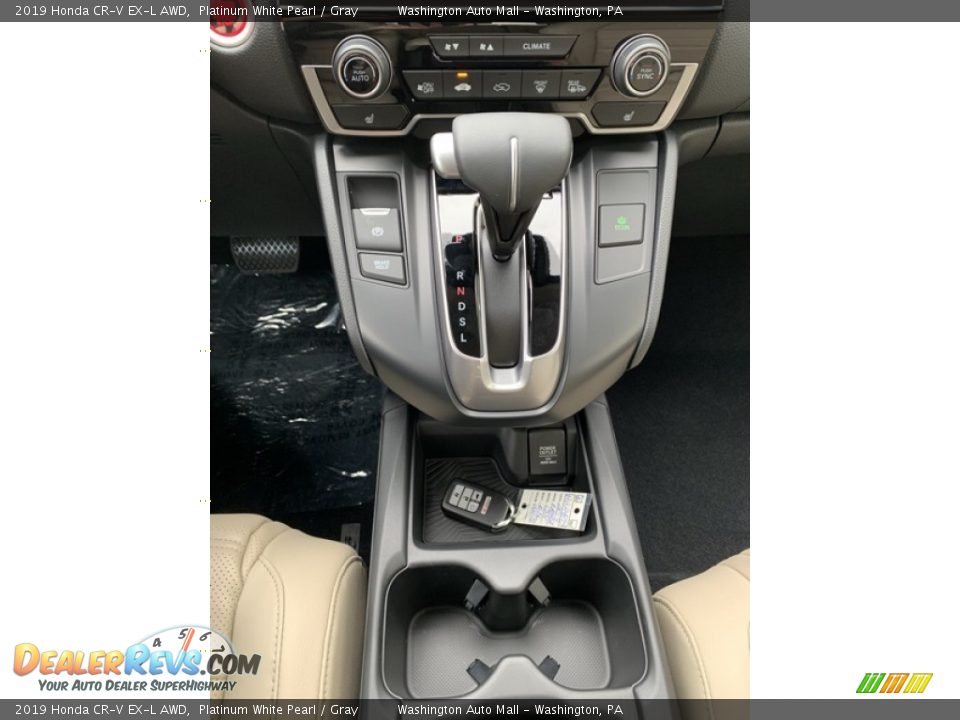 2019 Honda CR-V EX-L AWD Platinum White Pearl / Gray Photo #35