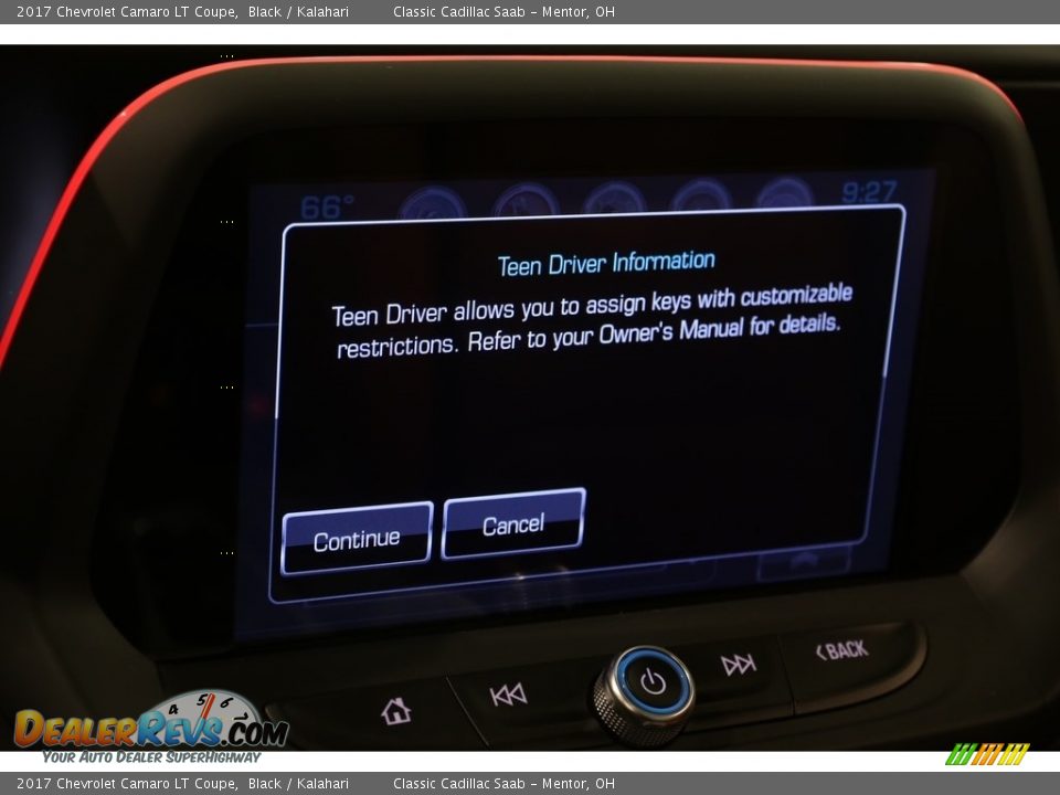 2017 Chevrolet Camaro LT Coupe Black / Kalahari Photo #20