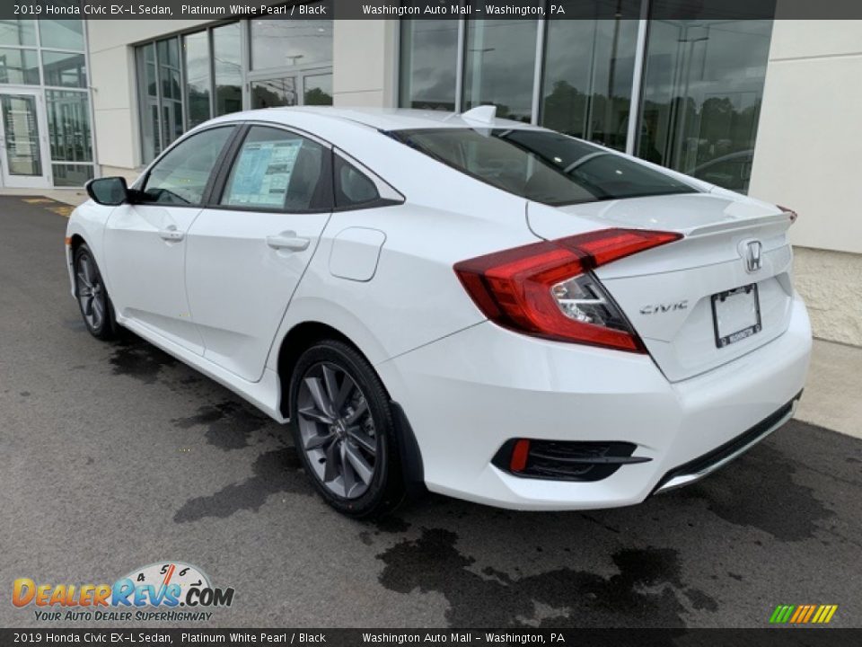 2019 Honda Civic EX-L Sedan Platinum White Pearl / Black Photo #7