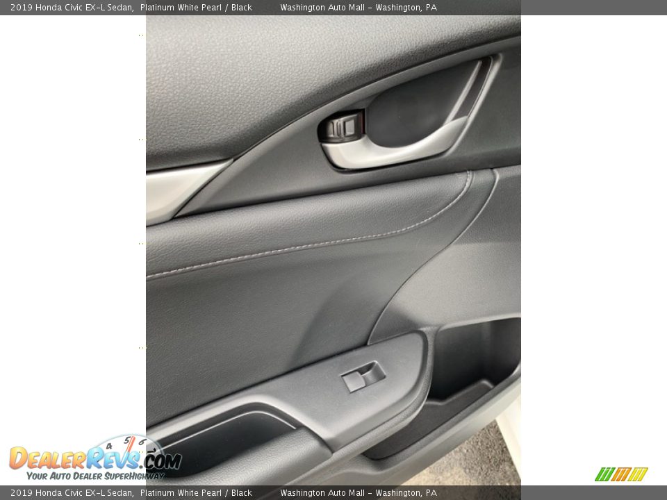 2019 Honda Civic EX-L Sedan Platinum White Pearl / Black Photo #17