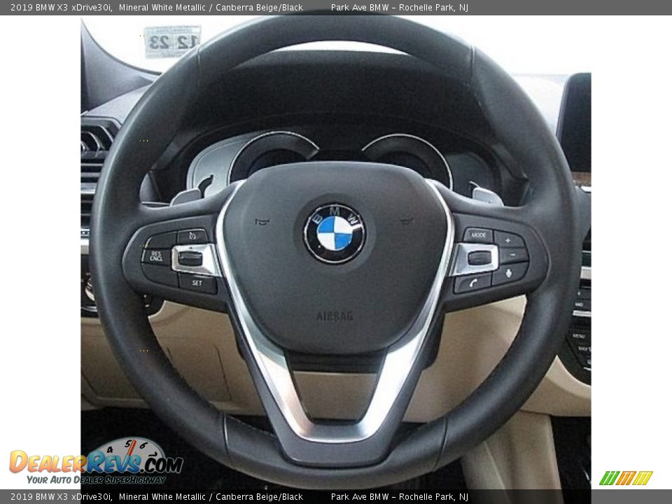 2019 BMW X3 xDrive30i Mineral White Metallic / Canberra Beige/Black Photo #25