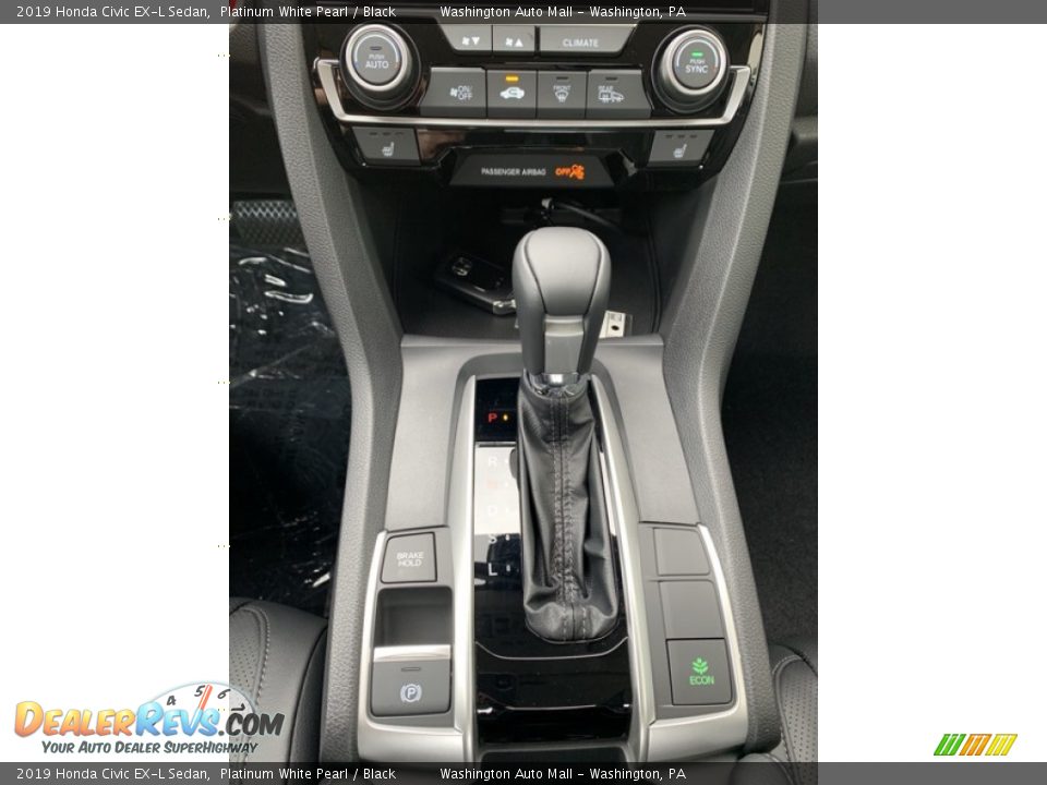 2019 Honda Civic EX-L Sedan Platinum White Pearl / Black Photo #33