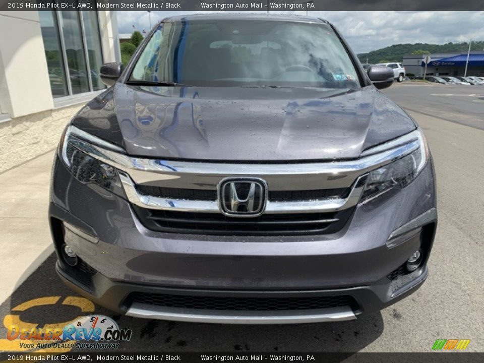 2019 Honda Pilot EX-L AWD Modern Steel Metallic / Black Photo #3