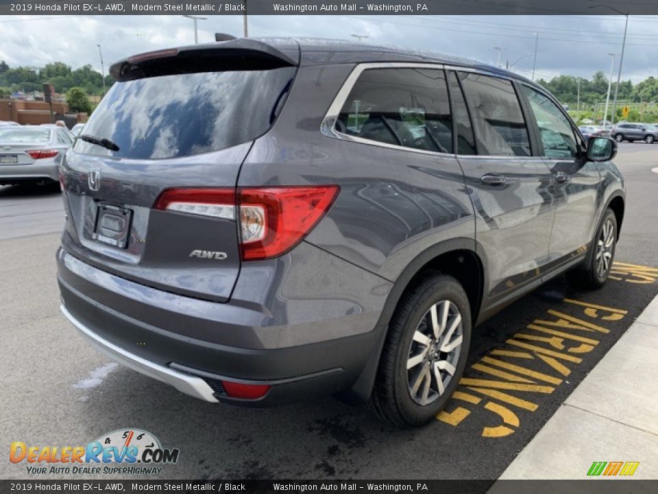 2019 Honda Pilot EX-L AWD Modern Steel Metallic / Black Photo #5