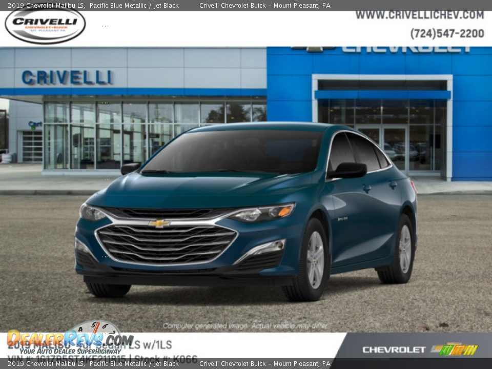 2019 Chevrolet Malibu LS Pacific Blue Metallic / Jet Black Photo #1