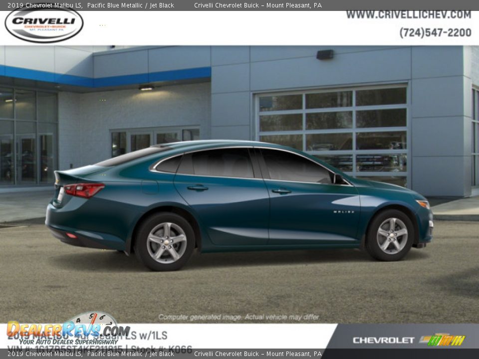 2019 Chevrolet Malibu LS Pacific Blue Metallic / Jet Black Photo #2