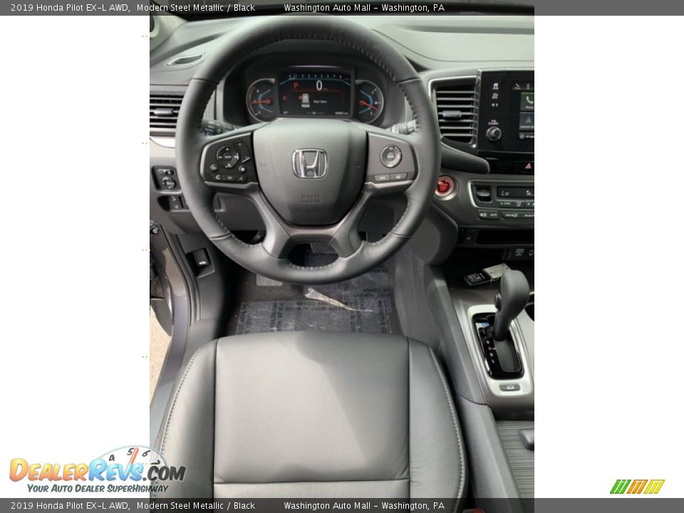 2019 Honda Pilot EX-L AWD Modern Steel Metallic / Black Photo #13