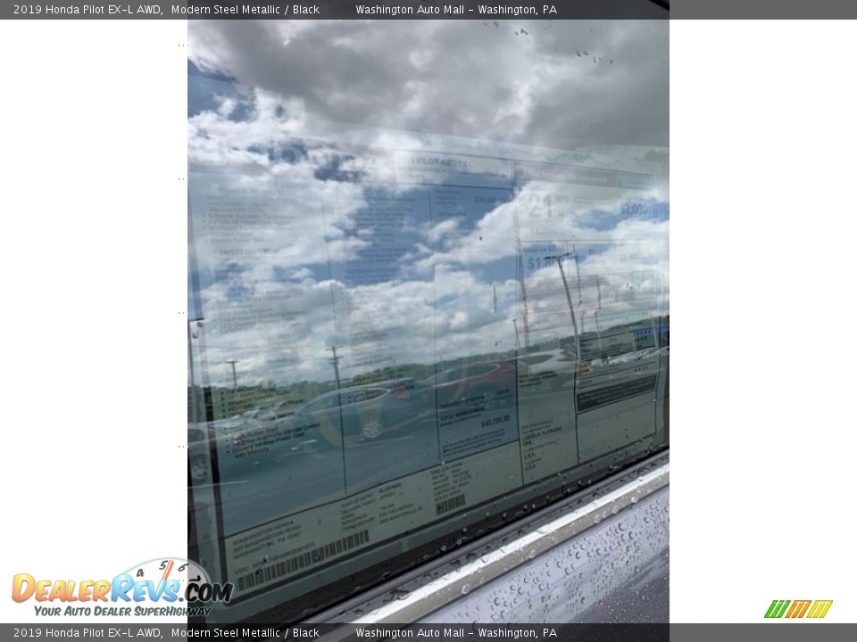 2019 Honda Pilot EX-L AWD Modern Steel Metallic / Black Photo #15