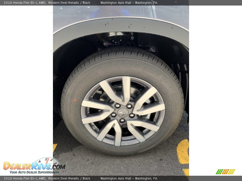 2019 Honda Pilot EX-L AWD Modern Steel Metallic / Black Photo #35