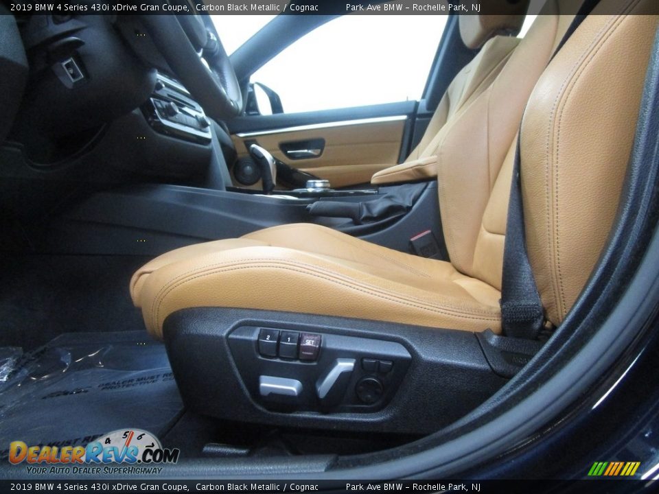 2019 BMW 4 Series 430i xDrive Gran Coupe Carbon Black Metallic / Cognac Photo #9