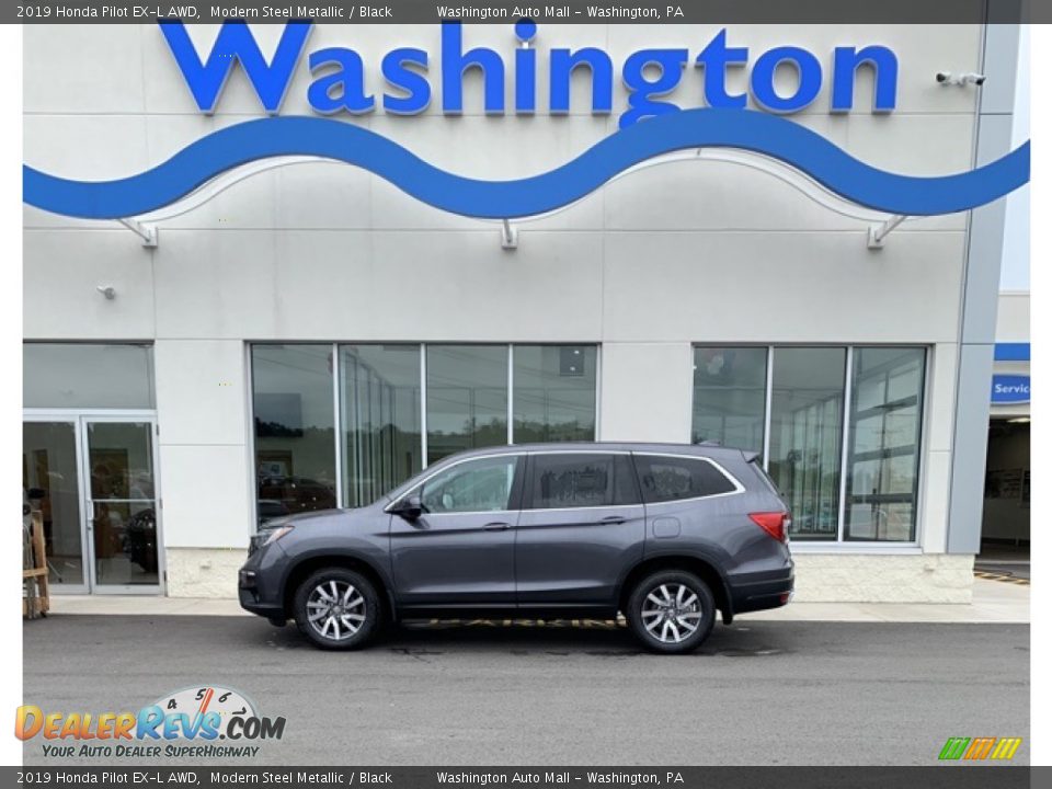 2019 Honda Pilot EX-L AWD Modern Steel Metallic / Black Photo #1