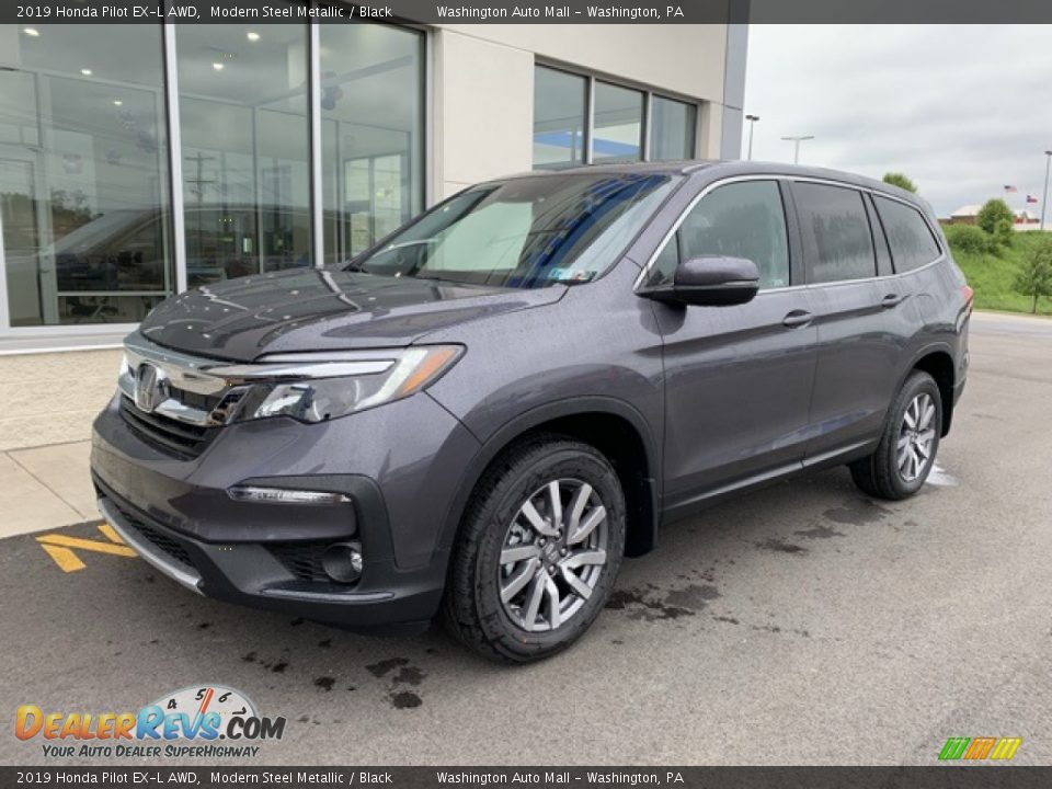 2019 Honda Pilot EX-L AWD Modern Steel Metallic / Black Photo #2