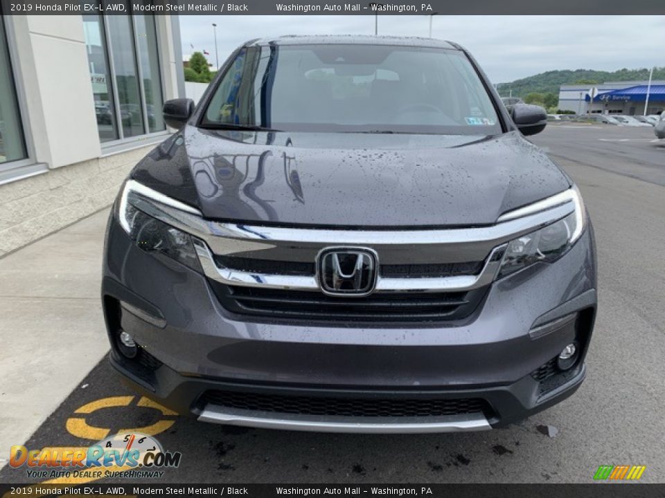2019 Honda Pilot EX-L AWD Modern Steel Metallic / Black Photo #3