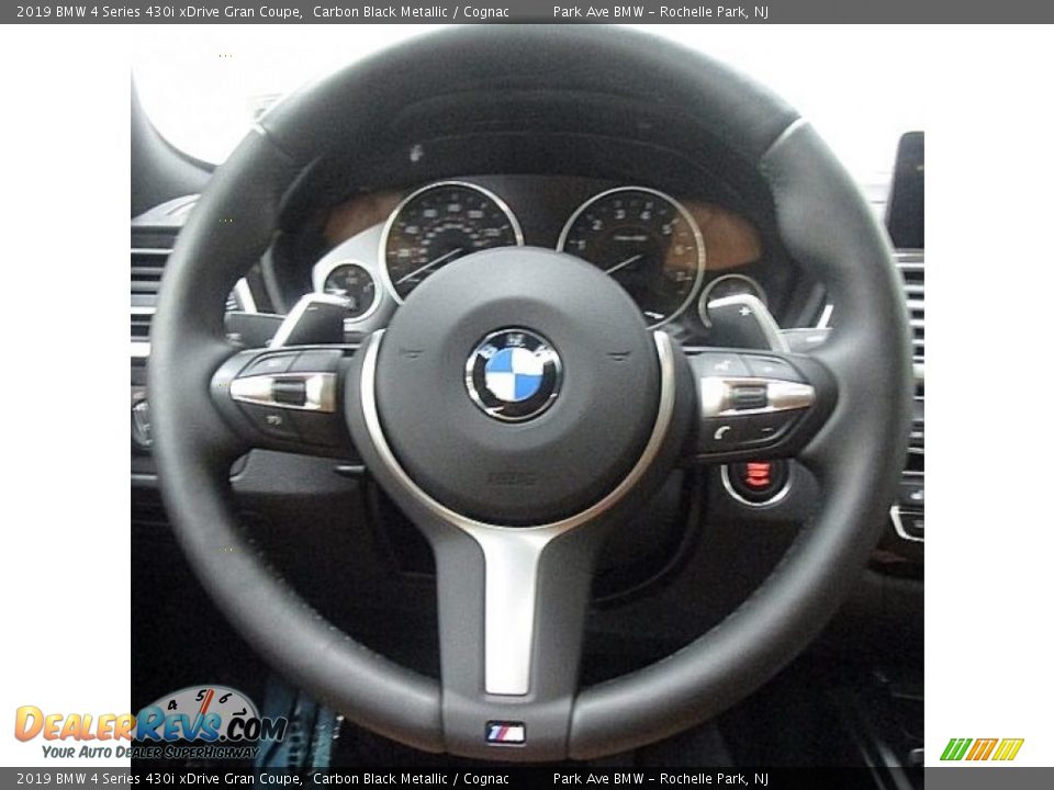 2019 BMW 4 Series 430i xDrive Gran Coupe Carbon Black Metallic / Cognac Photo #23