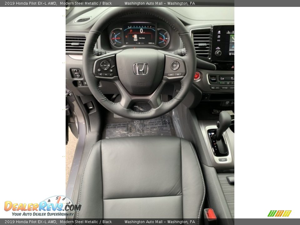 2019 Honda Pilot EX-L AWD Modern Steel Metallic / Black Photo #13