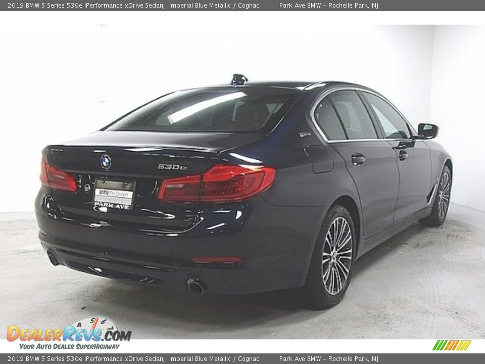 2019 BMW 5 Series 530e iPerformance xDrive Sedan Imperial Blue Metallic / Cognac Photo #4