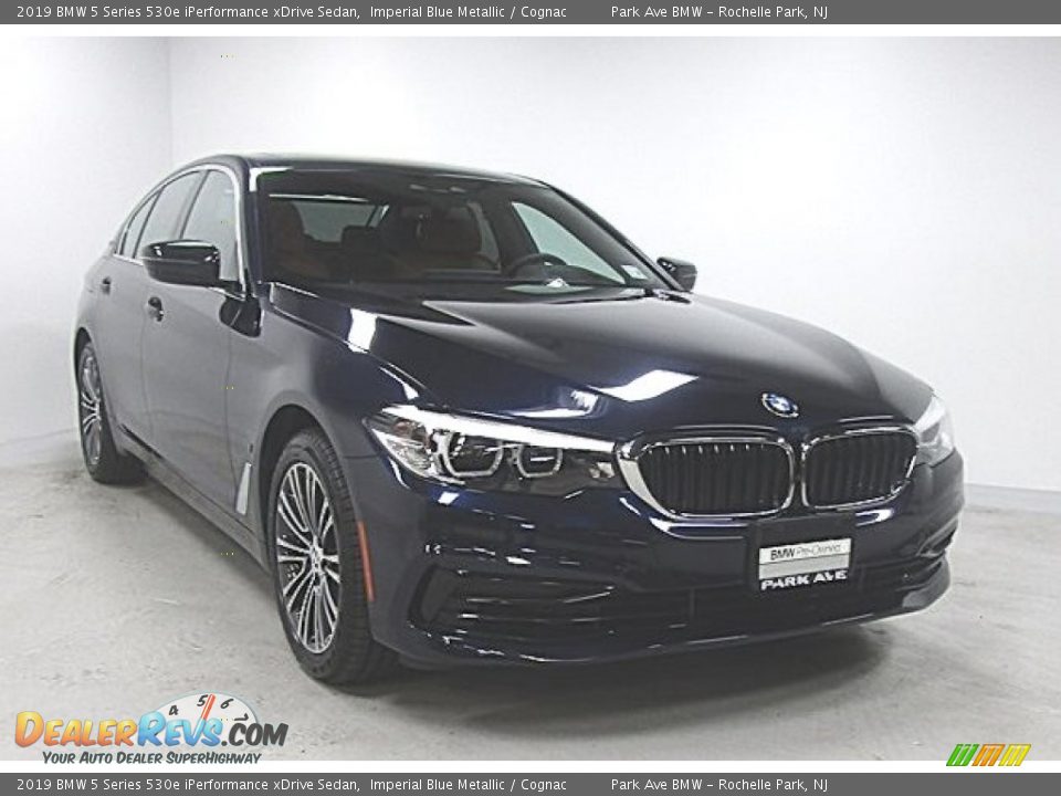 2019 BMW 5 Series 530e iPerformance xDrive Sedan Imperial Blue Metallic / Cognac Photo #5