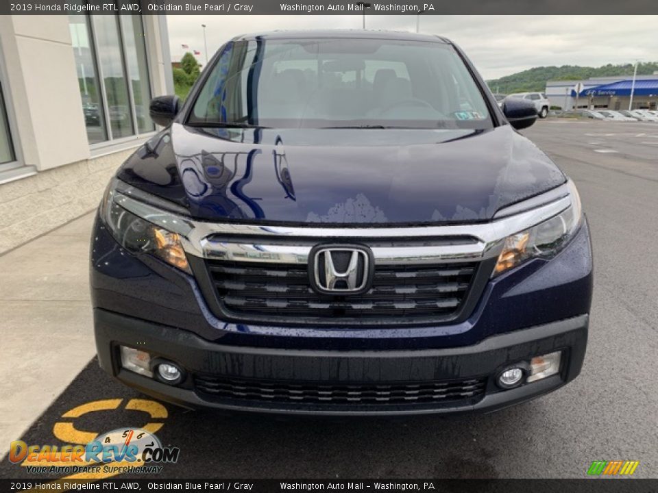 2019 Honda Ridgeline RTL AWD Obsidian Blue Pearl / Gray Photo #3