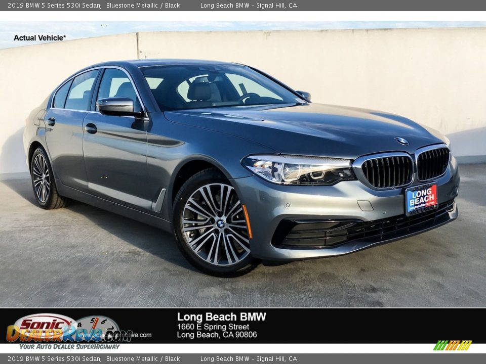 2019 BMW 5 Series 530i Sedan Bluestone Metallic / Black Photo #1